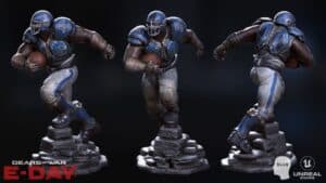 Gears of War E-Day football statue